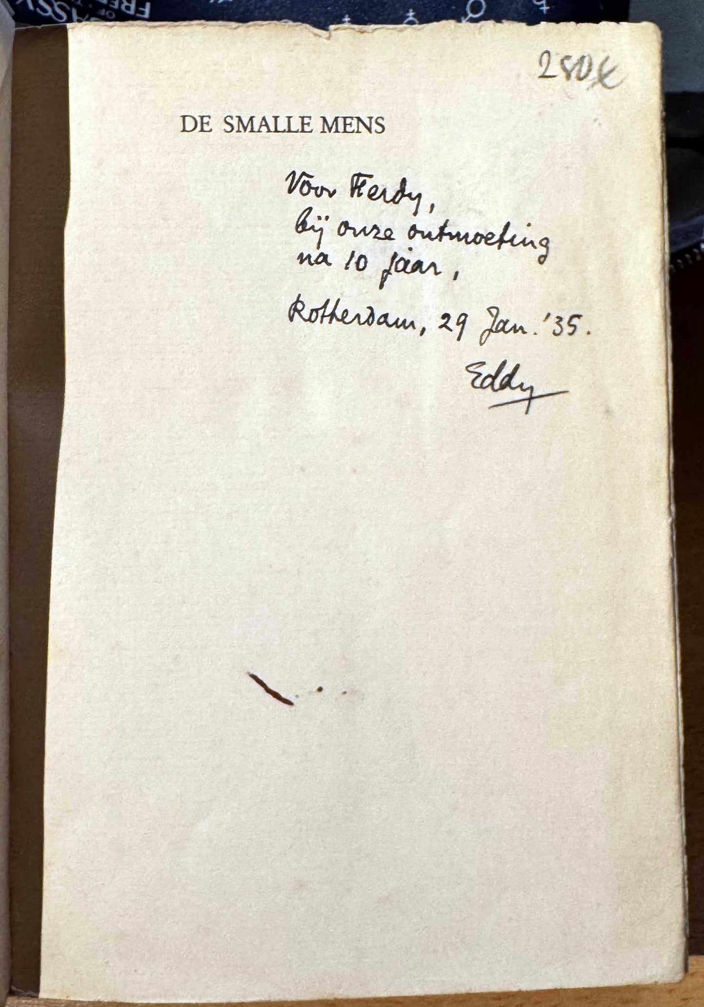 E.du Perron. De smalle mens. Amsterdam, N.V. EM. Querido’s Uitgevers-Mij, 1934