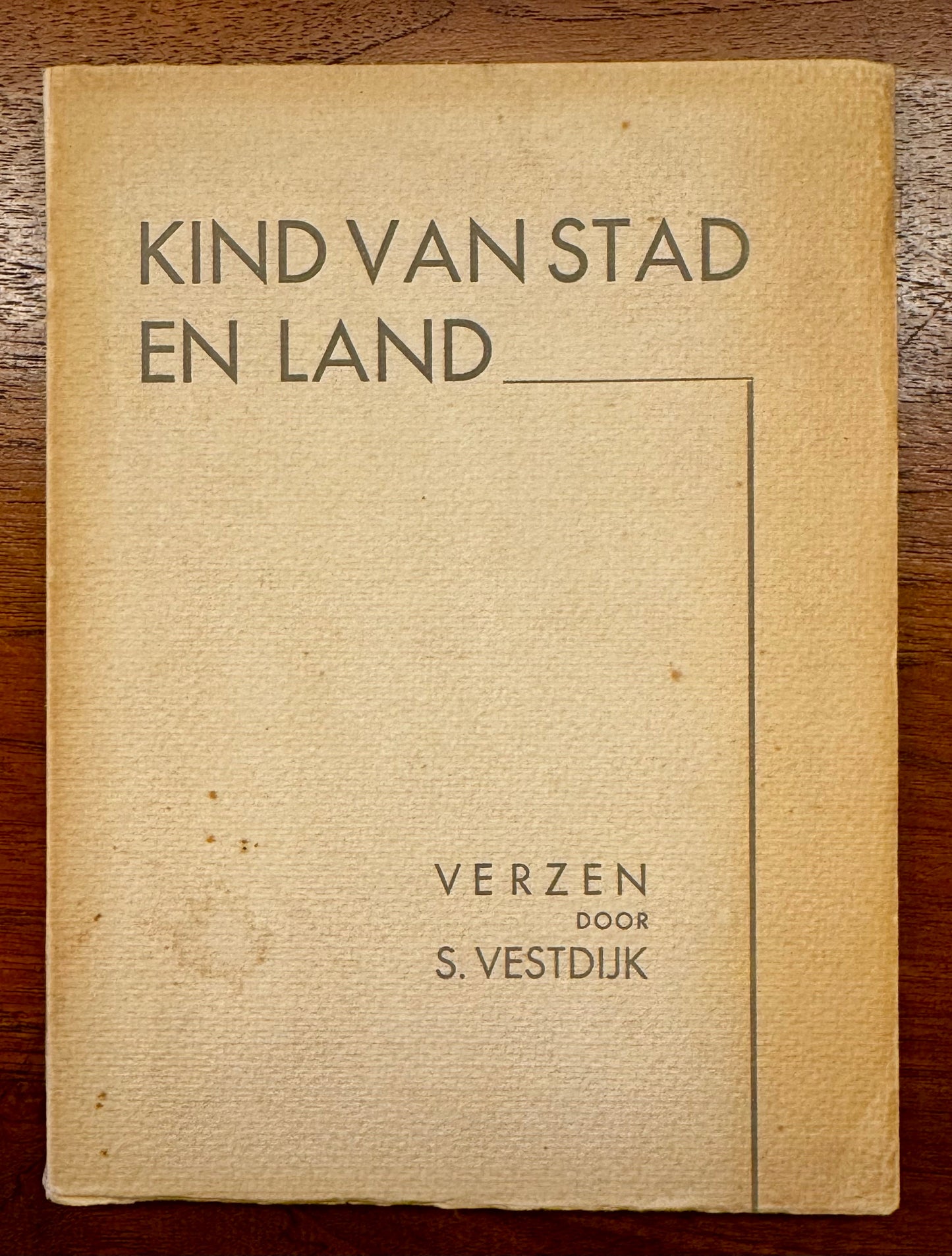 Simon Vestdijk, Kind van stad en land, Rotterdam, 1936