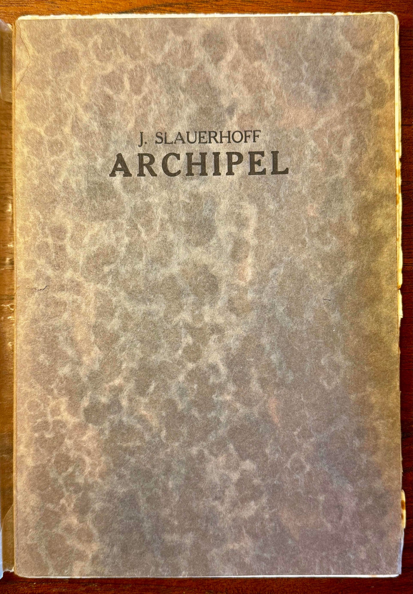 J. Slauerhoff, Archipel. Herziene uitgave. Chaumont-Gistoux, 1929