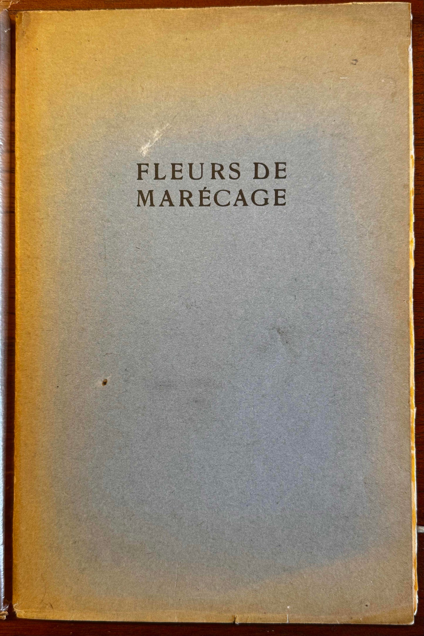 J. Slauerhoff. Fleurs de marécage. Tirés a trente exemplaires aux frais d'un amateur [Chaumont-Gistoux, E. du Perron, 1929]
