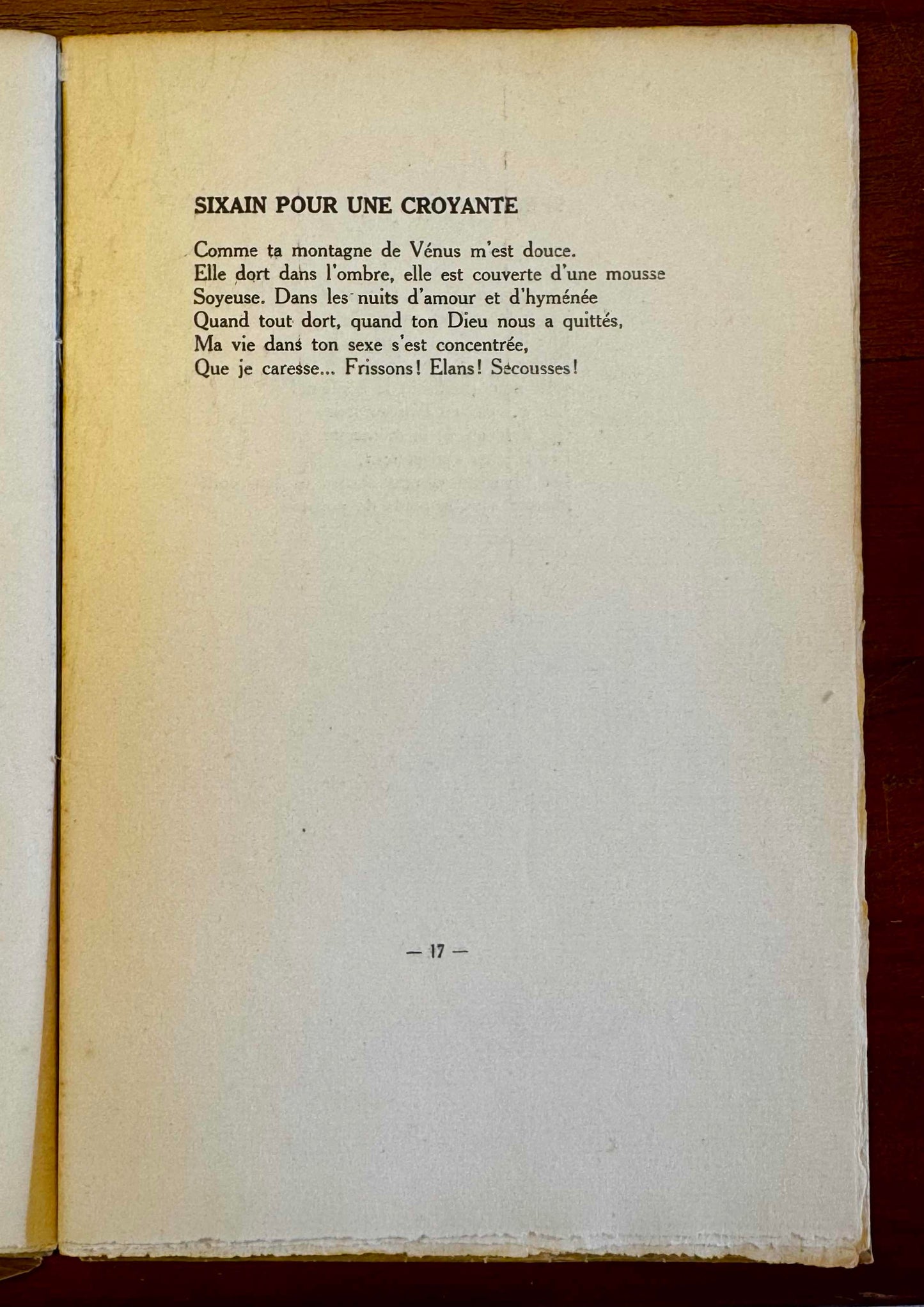 J. Slauerhoff. Fleurs de marécage. Tirés a trente exemplaires aux frais d'un amateur [Chaumont-Gistoux, E. du Perron, 1929]