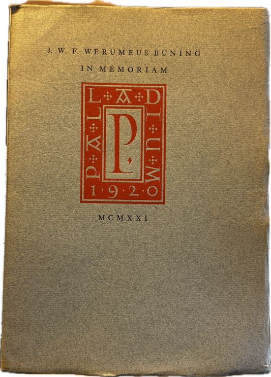 J.W.F. Werumeus Buning, In memoriam. Palladium 1921