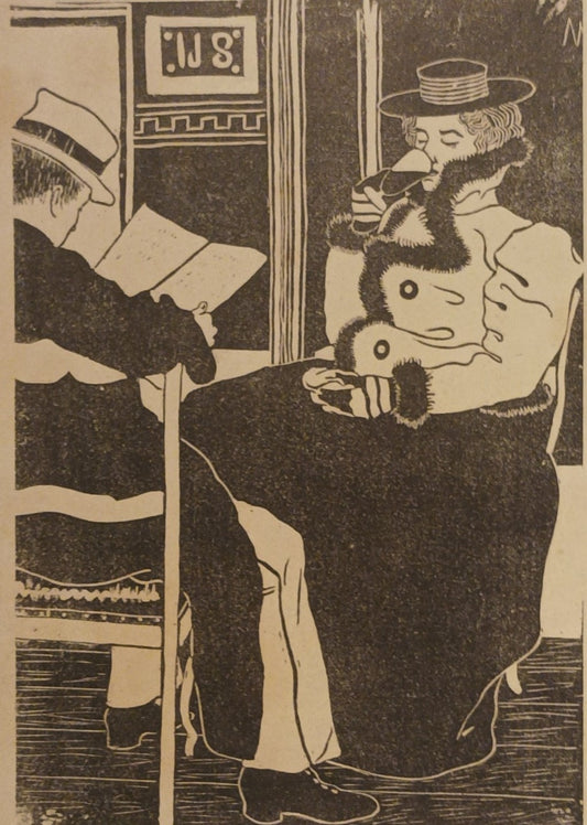 Mesquita, Samuel Jessurun de. In het café [1898].