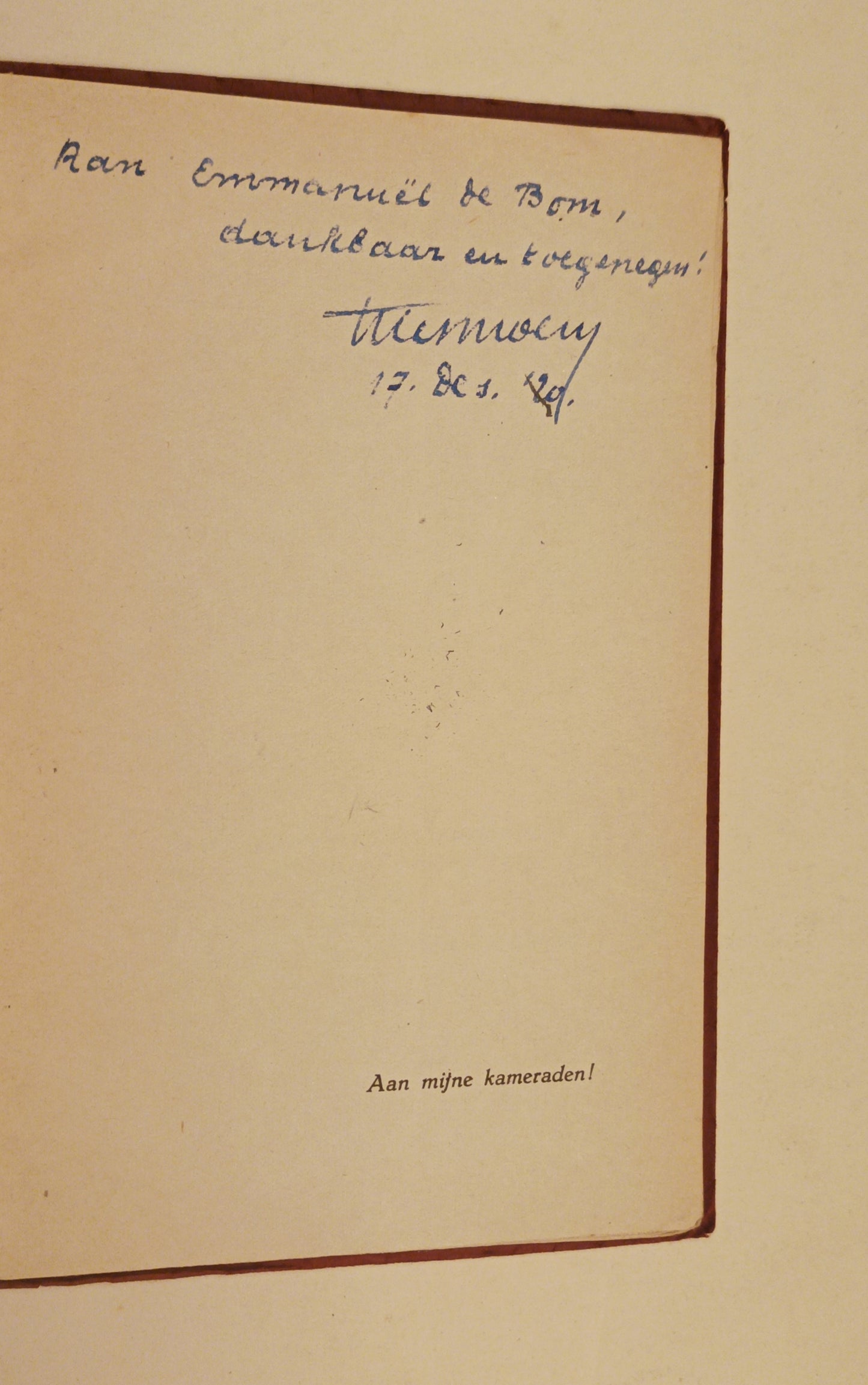 [Gesigneerd] Wies Moens. De tocht.