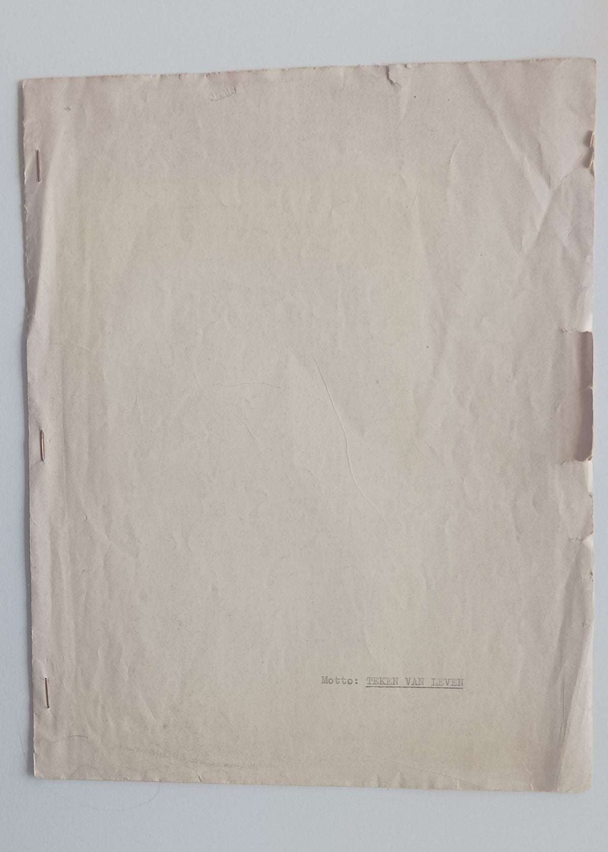 [Typoscript] Jan G. Elburg. Journaal over 25 dagen.