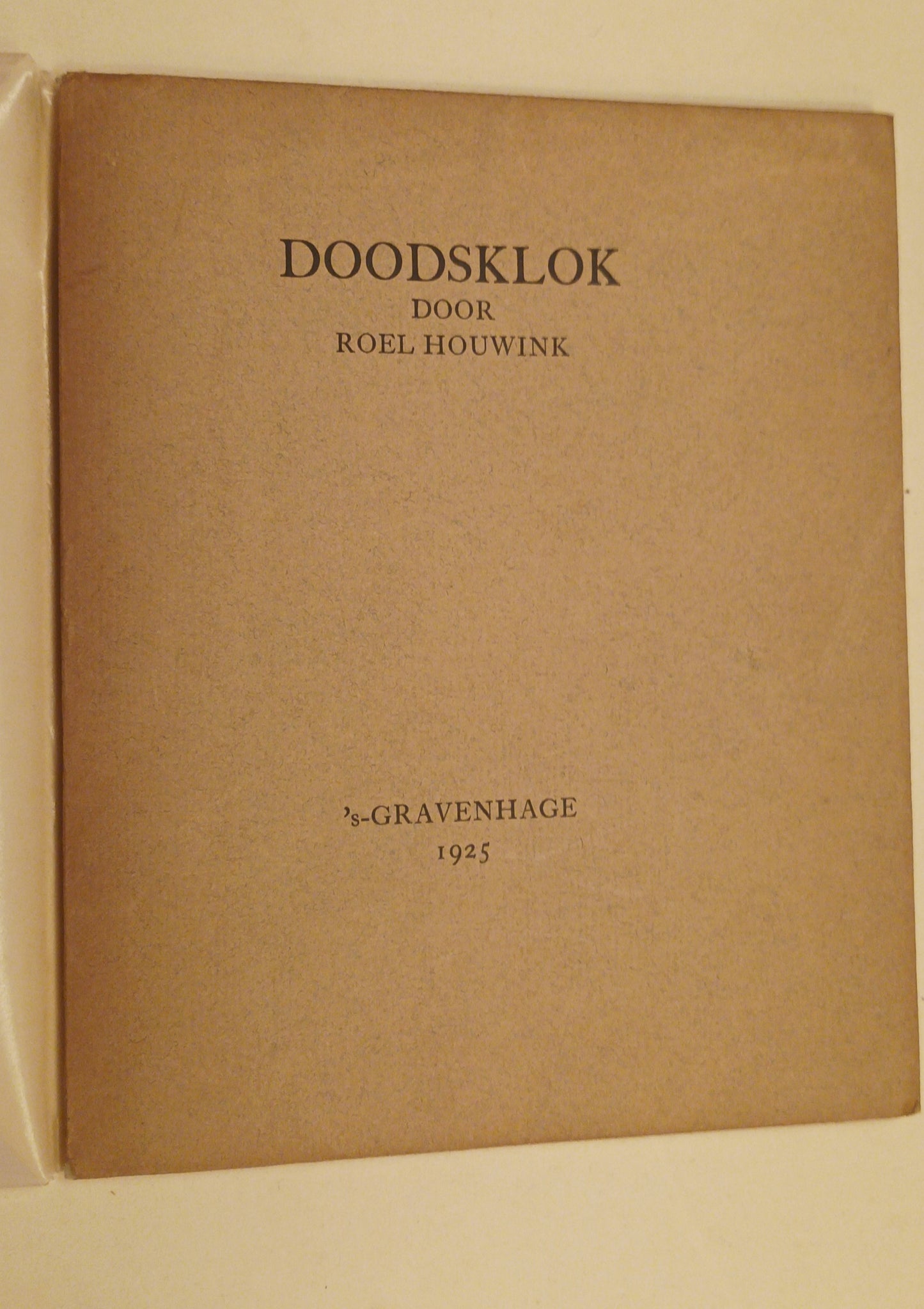 [Gesigneerd] Roel Houwink. Doodsklok.