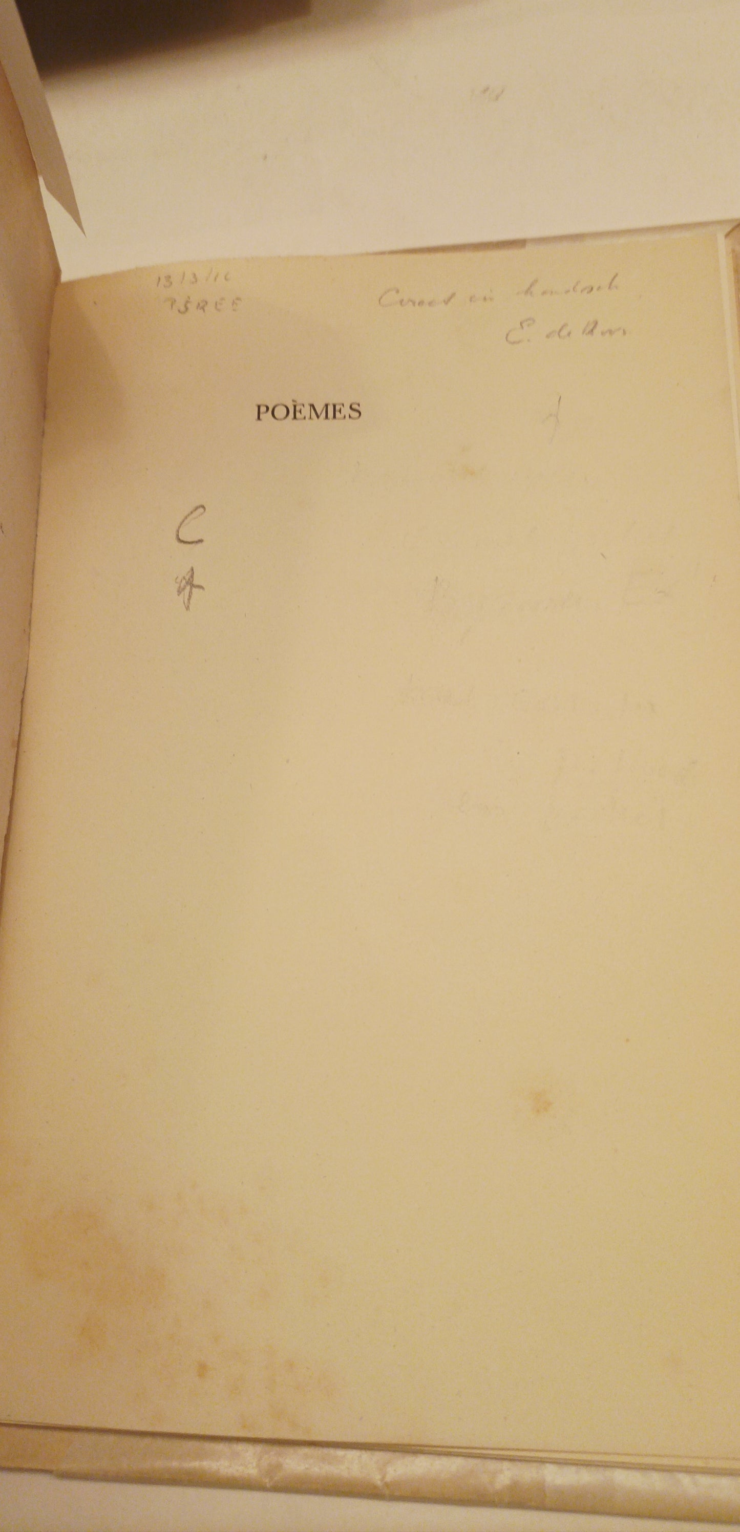 [Manuscript] Henry J.-M. Levet. Poèmes.