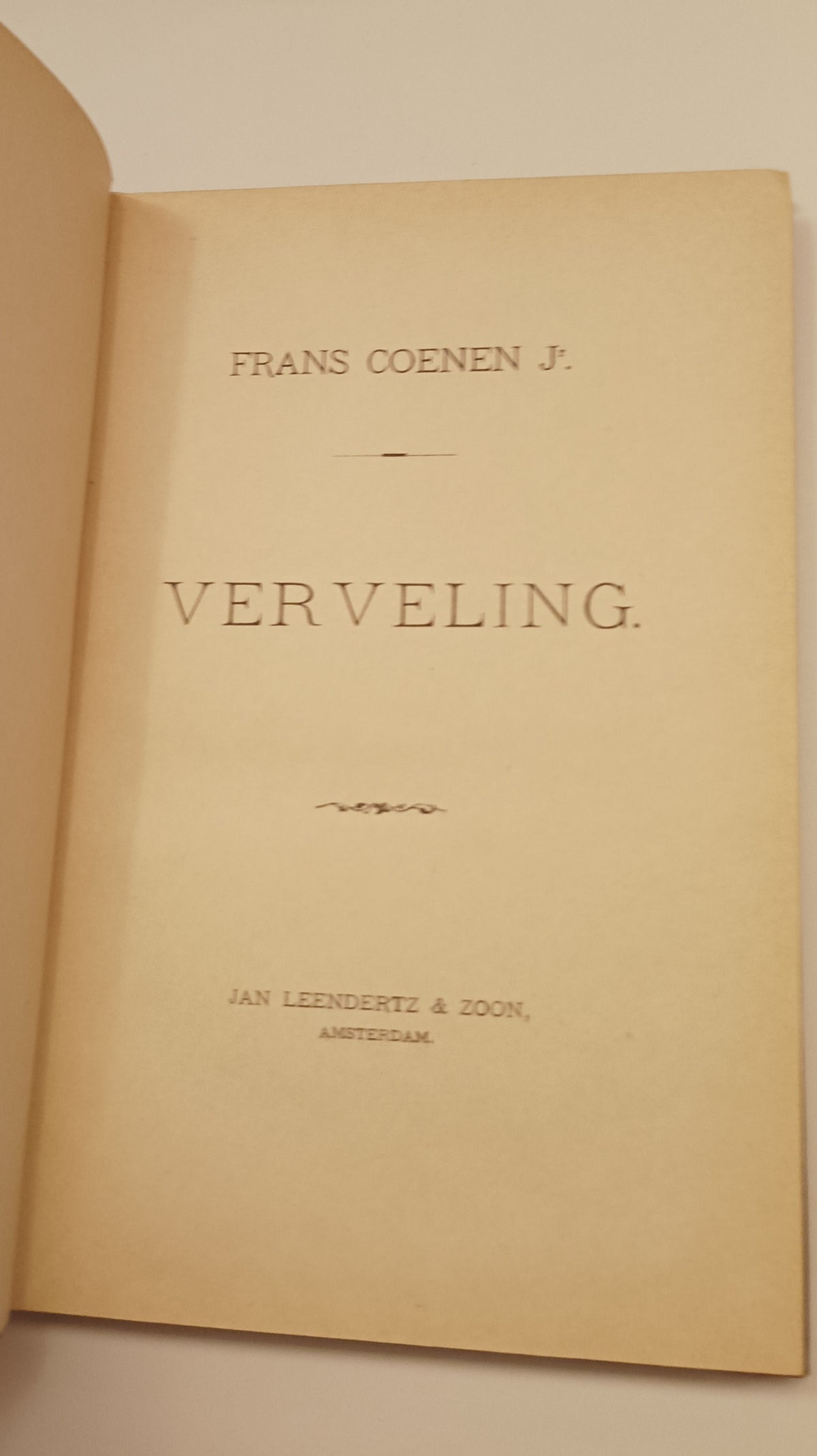 [Gesigneerd] Frans Coenen jr. Verveling.