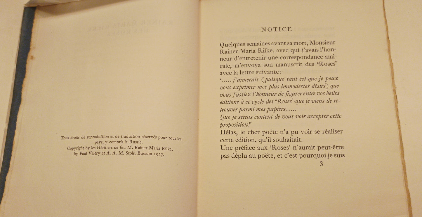 Rainer Maria Rilke Les roses.