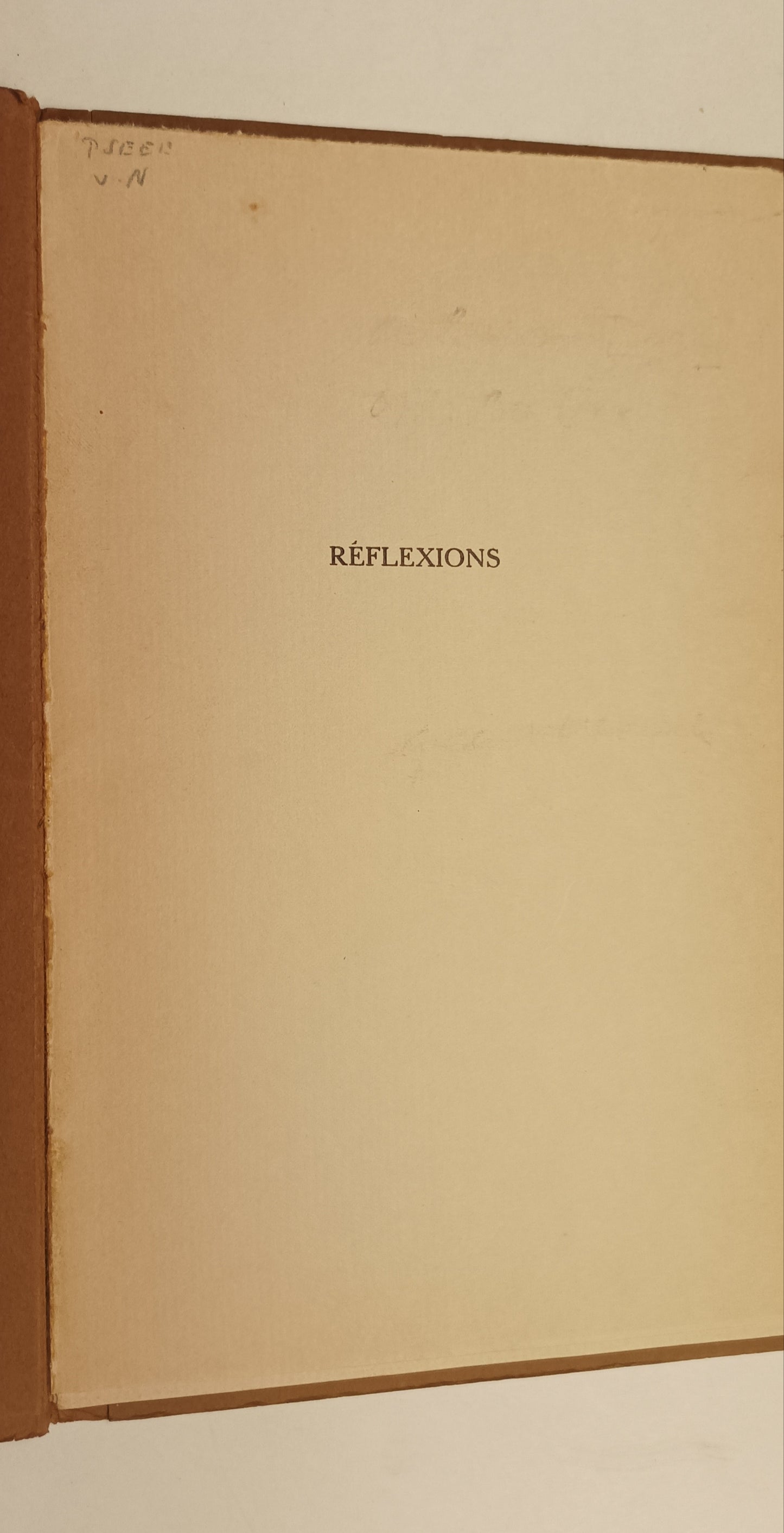 Frédéric Paulhan. Réflexions.