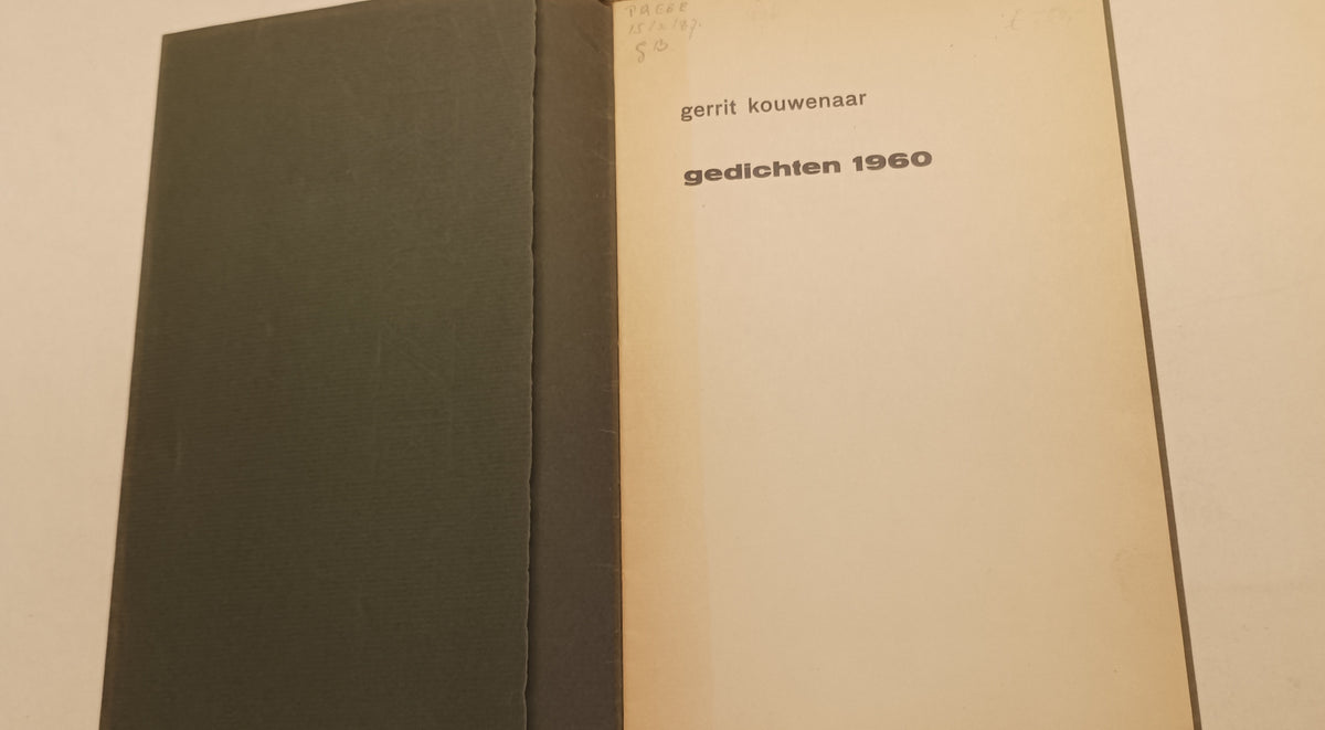 [Gesigneerd] Gerrit Kouwenaar. Gedichten 1960.