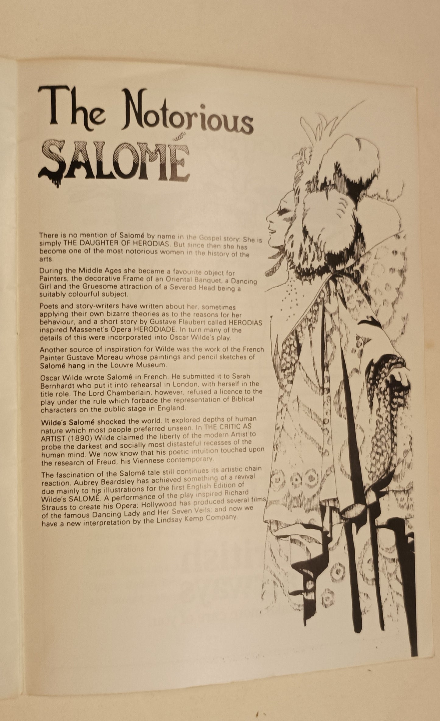 LHBTQ+ History] The Lindsay Kemp Company. Salomé.