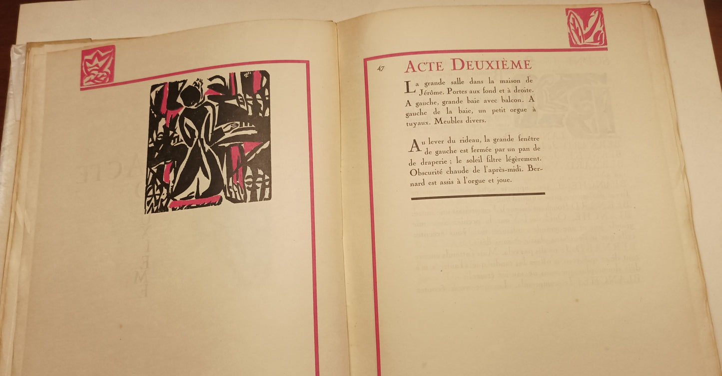 [Cantré] Georges Duhamel. La Lumière. Pièce en quatre actes, avec une préface inédite. Bois originaux de Jozef Cantré.