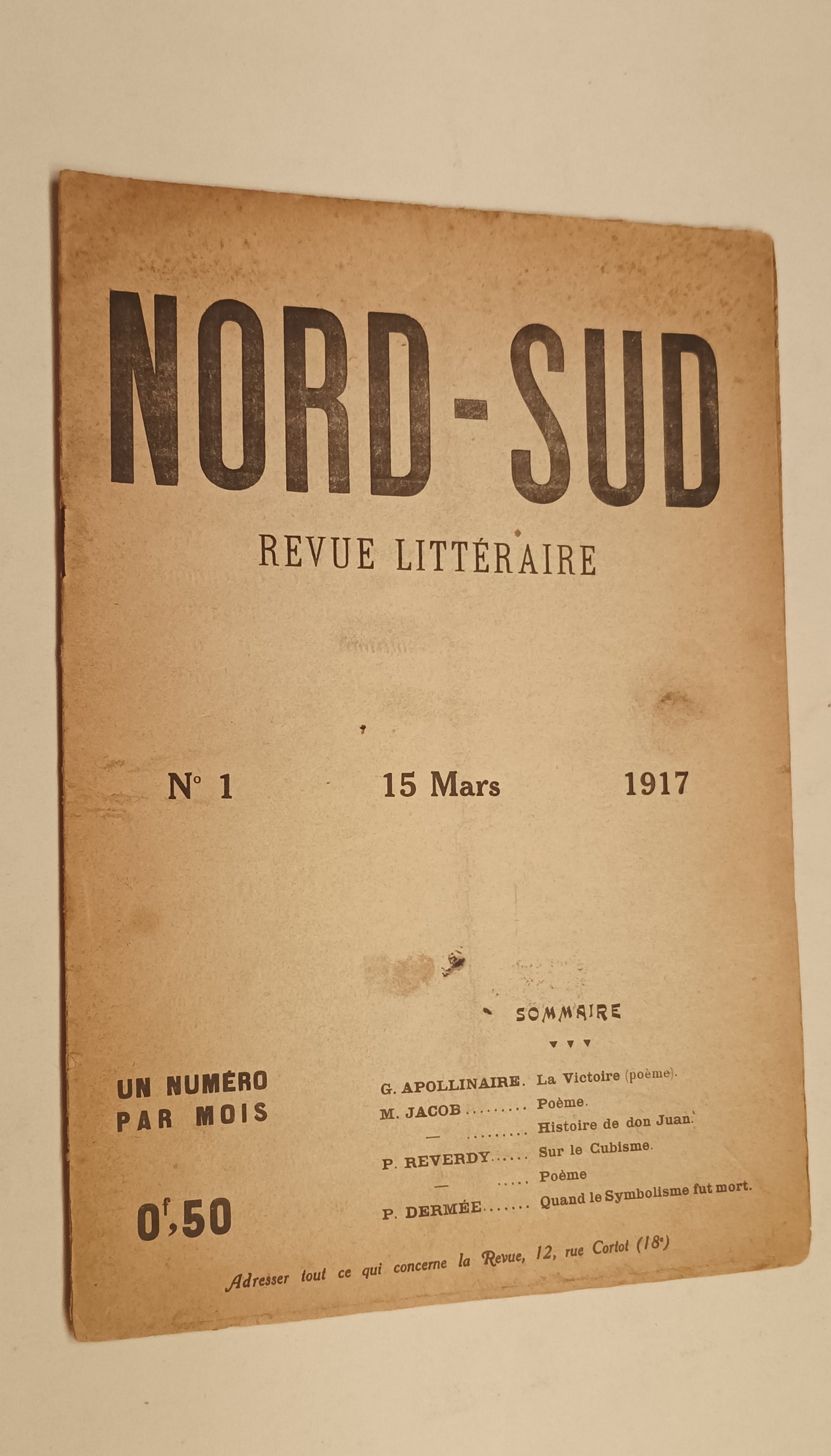 [Cubism. Dada] Pierre Reverdy (ed.). Nord – Sud. Revue Littéraire.