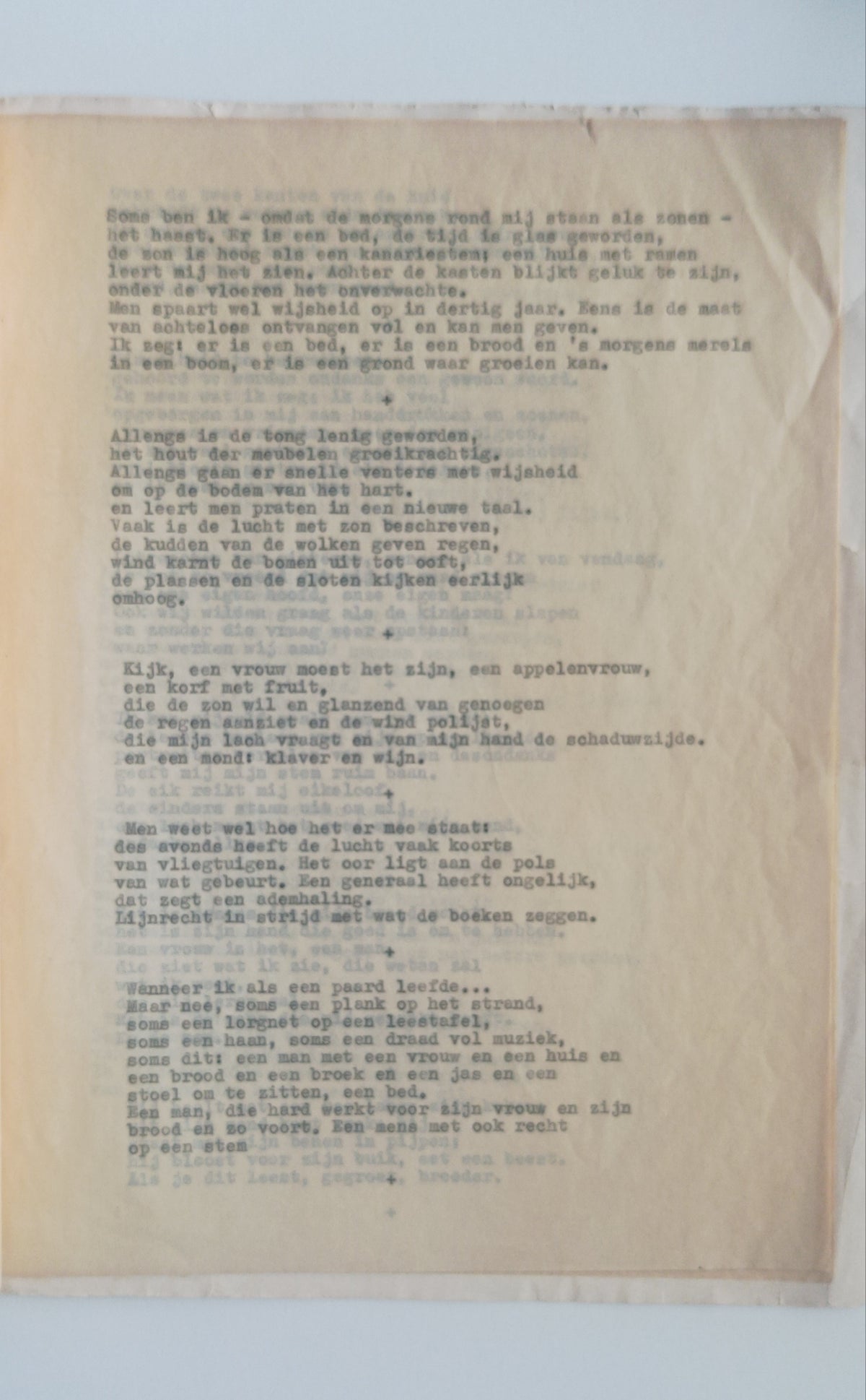 [Typoscript] Jan G. Elburg. Journaal over 25 dagen.