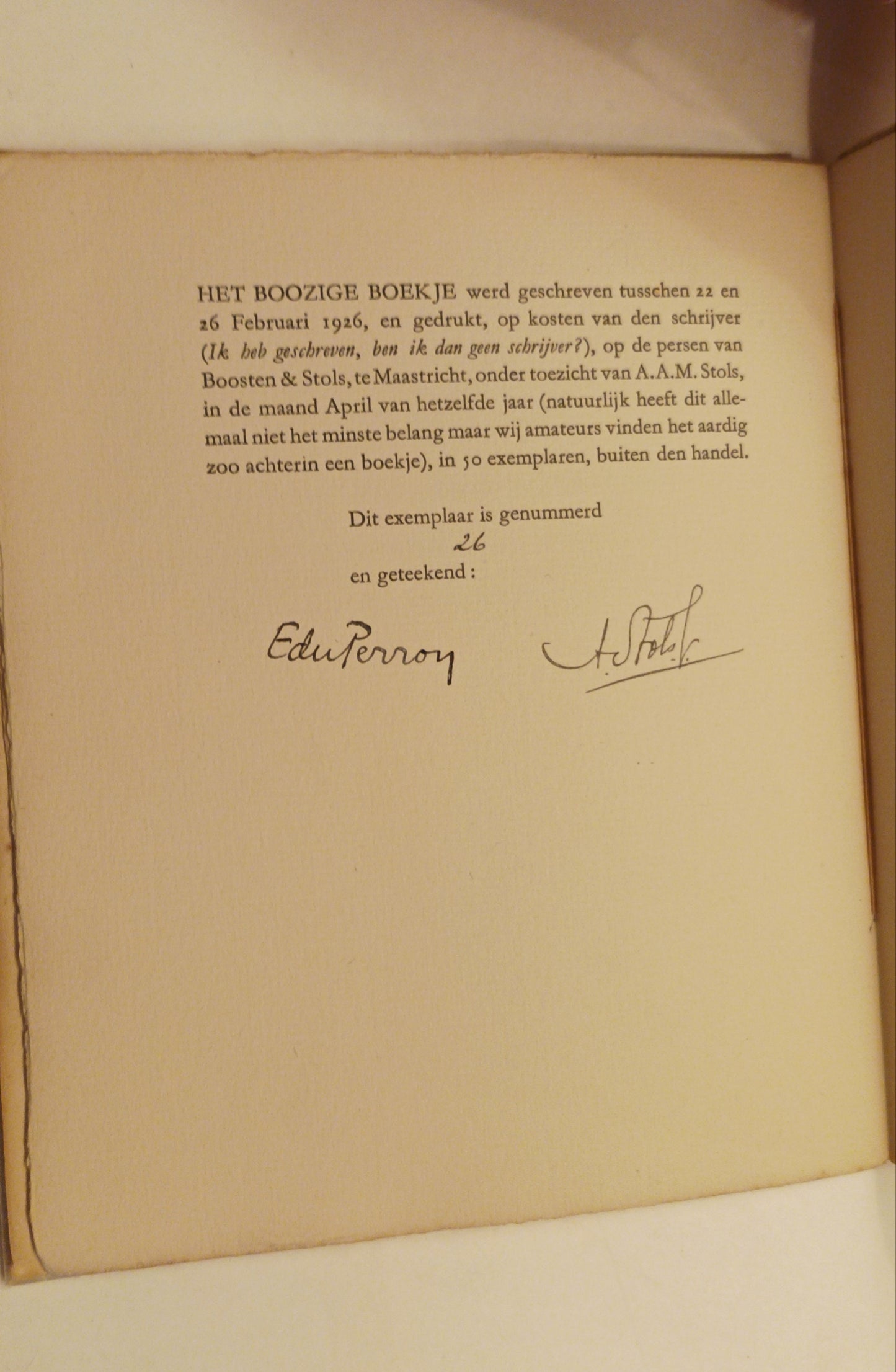 E. du Perron. Het Boozige Boekje.